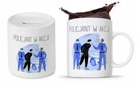 Zestaw Dla Policjanta Prezent Kubek + Skarbonka Z Nadrukiem Ze Zdjęciem
