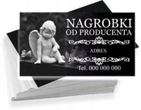 Wizytówki reklamowe firmowe 100 szt różne wzory NAGROBKI OD PRODUCENTA