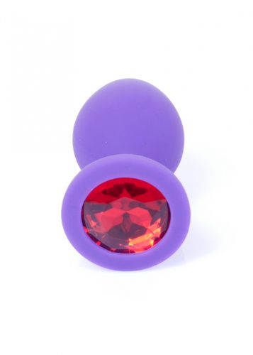 plug jewellery purple silicon plug medium  red diamond na Arena.pl
