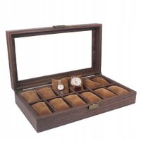 2X PUDEŁKO ETUI ORGANIZER SZKATUŁKA NA ZEGARKI NA 12 ZEGARKÓW NA PREZENT