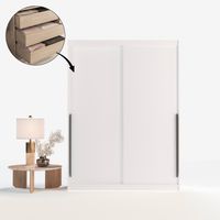 Szafa przesuwna ADAPTE Box 160 / 215 z szufladami + półki i drążki - Biały