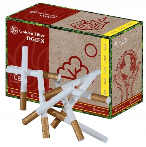Gilzy papierosowe GOLDEN FILTER 500szt X 4 ŻYWIOŁY zestaw 2000szt na Arena.pl