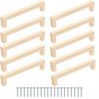 10szt Uchwyt meblowy Kwadrat 128mm Złoty