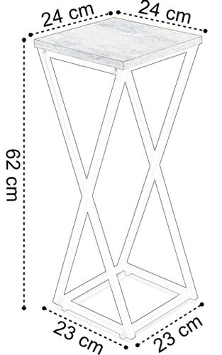 Kwietnik loftowy KONEL loft czarny 62 cm na Arena.pl