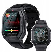 SMARTWATCH ZEGAREK MĘSKI MILITARNY ROZMOWY WIELOFUNKCYJNY POMIARY MENU PL