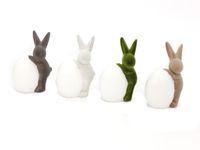 jajko + króliczek aksamit 11 x 7 x 15,5cm