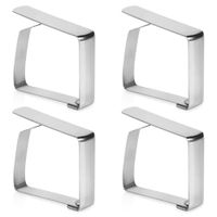 4x Klipsy Stalowe Metalowe Uchwyty Klamry do Obrusu Stołu Ceraty Blatu