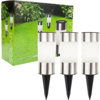 tg71391 lampa ogrodowa 3szt./kpl led solarna inox gruntowa wbijana