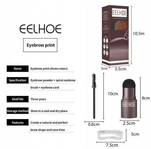 STEMPEL DO BRWI + 10 szt szablony czarny BOX na Arena.pl