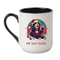 KUBEK "NIE TAKA ŚWIĘTA" Wzór - Elegant Coffee Czarny 330 ml