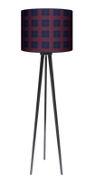Lampa podłogowa - stojąca trójnóg duża drewniana - Kratka