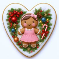 CIASTKO LUKROWANE MAMIK FAMILY KRUSZYNKA ROZ.XL SERCE RĘCZNIE ROBIONE