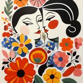 Plakat 60x60cm Kwiatowy Romans