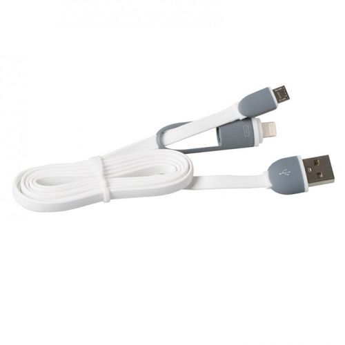 Kabel USB Lightning Micro USB 2 w 1 Biały na Arena.pl
