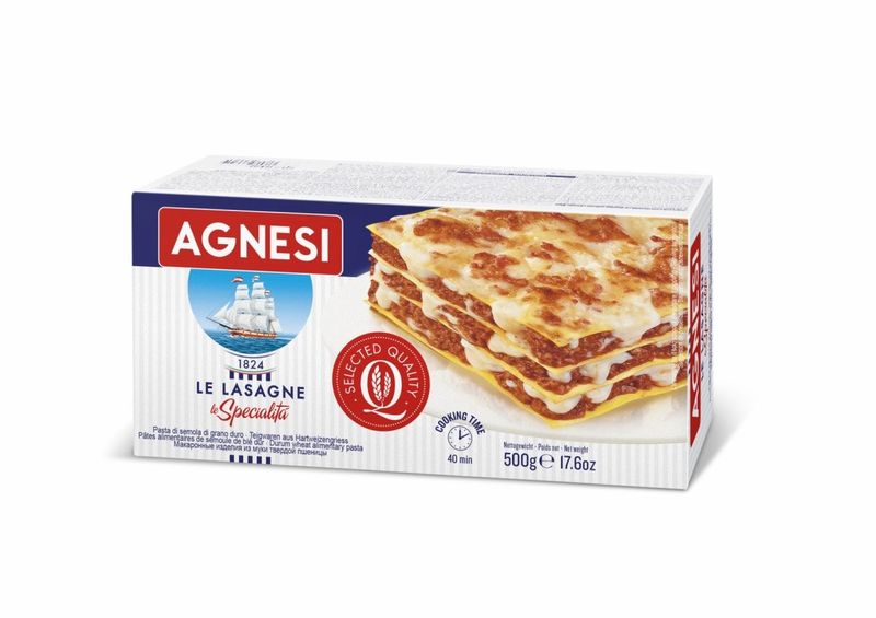 AGNESI Makaron Lasagne karton 500 g zdjęcie 1