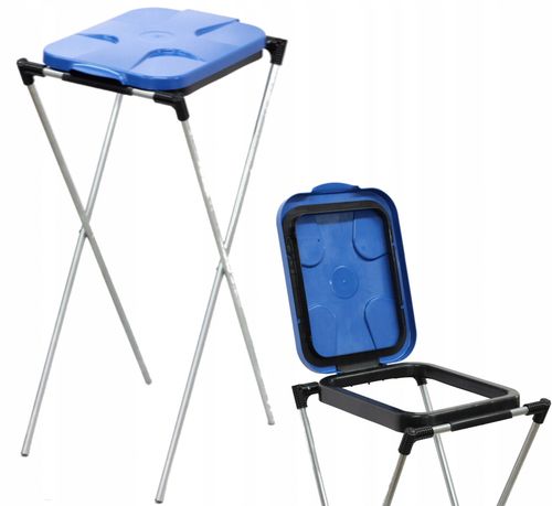 stojak do segregacji odpadów (1-stanowiskowy) niebieski - drewmet na Arena.pl