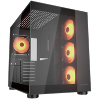 cougar fv150 rgb pc case, mid tower, black