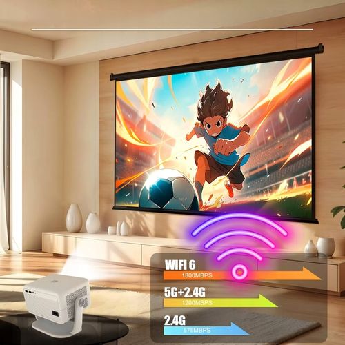 PROJEKTOR 4K FULL HD ANDROID AUTO FOKUS NETFLIX APLIKACJE OBROTOWY na Arena.pl