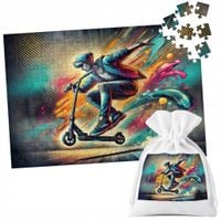 PUZZLE TRADYCYJNE - HULAJNOGA SKATE SPORT OLLIE - 96 el