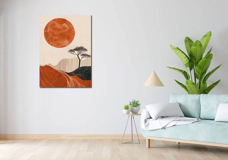 Obraz 70x100cm Afrykański Zachód Słońca zdjęcie 2
