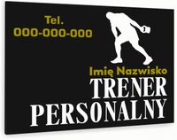 nadruk UV TABLICZKA reklamowa aluminowa TRENER PERSONALNY dibond 40x30