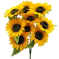 SZTUCZNE SŁONECZNIKI BUKIET SŁONECZNIKÓW KWIATY DO WAZONU WIĄZANKA 9szt