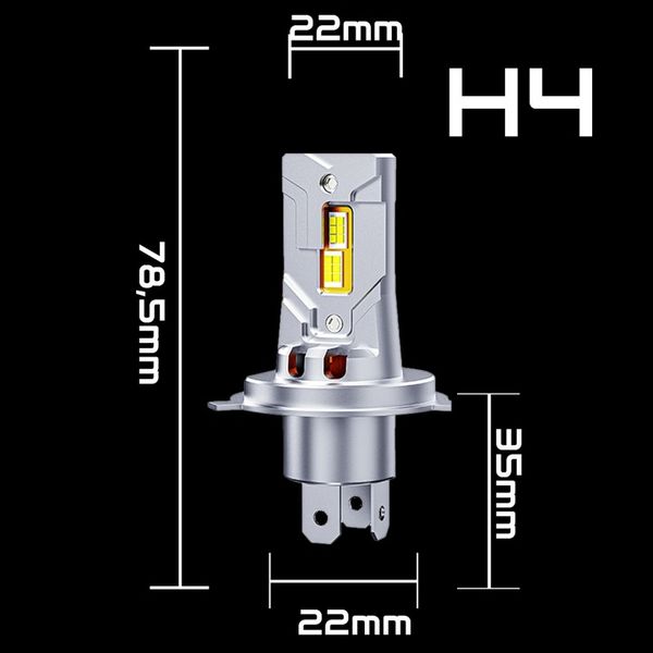 ŻARÓWKI LED H4 RETROFITY 1 do 1 5500K SUPER WHITE zdjęcie 4