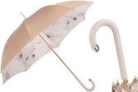 PASOTTI Parasol 93cm Ivory Podwójny Kwiaty Skóra Manual LUX