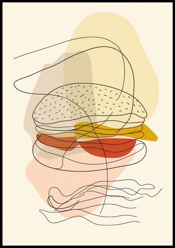 Plakat 70x100cm Cieniutki Burger na Arena.pl