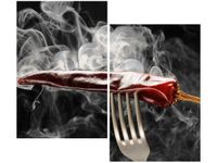 80X70CM GORĄCA PAPRYCZKA CHILI DUO OBRAZ