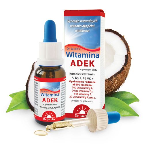 Dr. Jacob's ADEK witamina A D3 E K2 MK-7 w kroplach 20 ml na Arena.pl