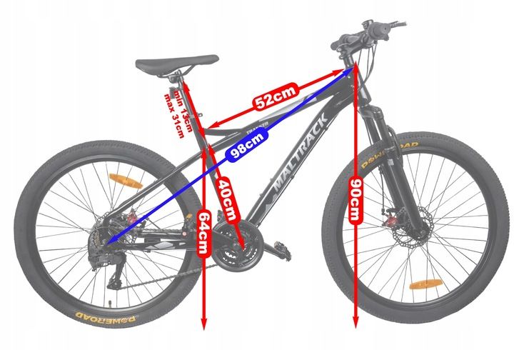 ROWER GÓRSKI MTB MANETKI 21 BIEGÓW 2 TARCZE RAMA 15" KOŁA 26" NÓŻKA zdjęcie 9