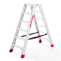 Drabina aluminiowa dwustronna 6 stopniowa FARAONE S2140ND - 2,80 m