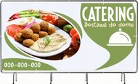 BANER REKLAMOWY 200x100cm projekt w cenie różne wzory CATERING DOSTAWA