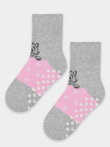 SKARPETY BAWEŁNIANE Z ABS SB007 23-26 wzór - dziewczynka na Arena.pl