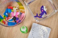 AQUA GELZ DUŻY ZESTAW KREATYWNY MAGICZNE SYRENKI FIGURKI 3D 6 ŻELI + AKCES.