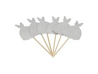 Pikery dekoracyjne, Suknia Ślubna, srebrna, 6 szt.