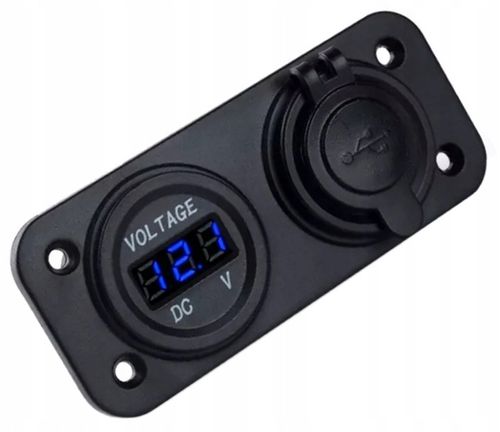 GNIAZDO ZAPALNICZKI 12V USB 5V 2A WOLTOMIERZ SAMOCHODOWY PANEL AUTO PLS37B na Arena.pl