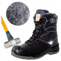 Wysokie buty robocze męskie Zimowe Ocieplane Trzewiki Wodoodporne z NOSKIEM