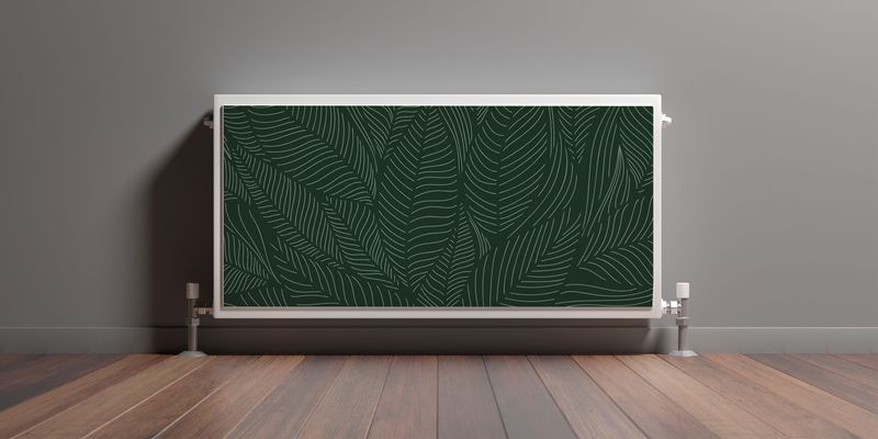 Mata MAGNETYCZNA Grzejnika Rośliny Liście Line-art 100cm x 60cm zdjęcie 3