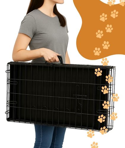 Klatka dla psa 77x57x48cm L kojec transporter dla średnich ras do 18 kg na Arena.pl