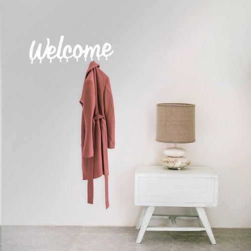 Wieszak ścienny Welcome biały na Arena.pl