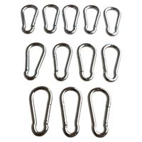 karabińczyki stal nierdzewna 60mm 12 sztuk