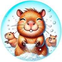 Opłatek na tort Urodziny Kapibara Capibara