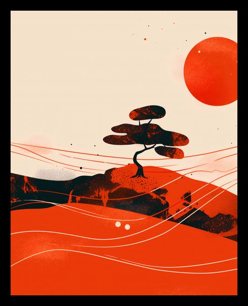 Plakat 40x50cm Czerwone Pustynne Pejzaże zdjęcie 2