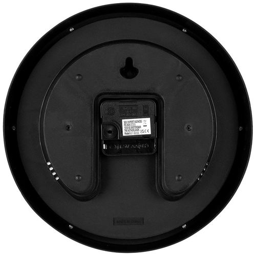 Zegar Ścienny z Termometrem Higrometrem Wiszący na Ścianę Czarny Biały 25cm na Arena.pl