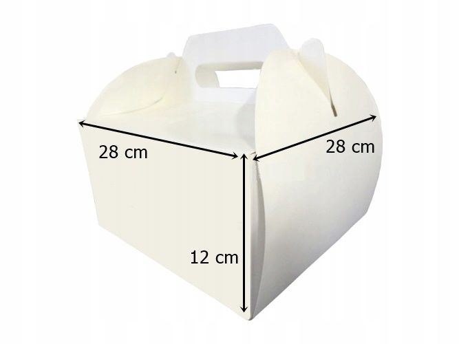 OPAKOWANIE KARTON PUDEŁKO NA TORT 28x28x12cm zdjęcie 2