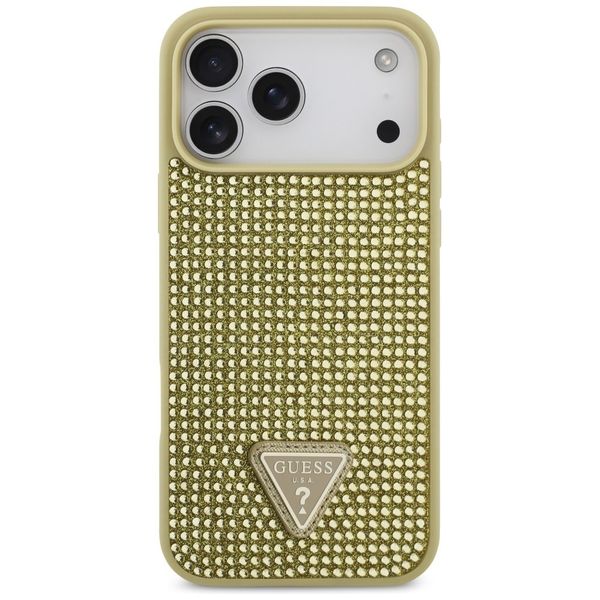 Etui Guess Rhinestone Triangle Logo do iPhone 17 Pro Max złoty zdjęcie 3