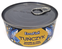 EVRA TUŃCZYK W OLEJU SŁONECZNIKOWYM 170G KAWAŁKI