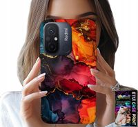 ETUI DO XIAOMI REDMI 12C - KAMIENNE WZORY, OBUDOWA CASE + SZKŁO